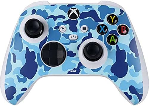 Skinit Decal Gaming Skin Compatible with Xbox Series S Controller - Light Blue Street Camo Design
