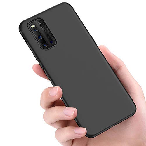 Image of FITSMART Shockproof Matte Tpu With Camera Protection Flexible Back Cover Case For Vivo V19,Black