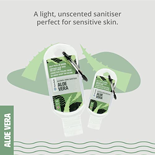 Palm Safe Aloe Vera Alcohol Hand Sanitiser 60 ml Clip Bottles - Image 3
