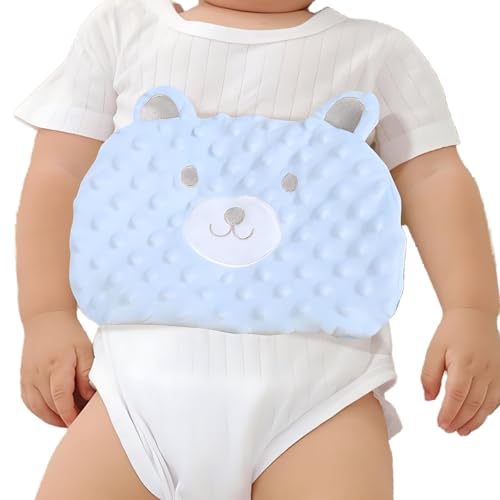 ISANPAN Baby Colic and Gas Relief - Cassia Seed Heated Tummy Wrap,Baby Heating Pad Swaddle Belt Relieves and Soothes Gas,Bloating and Upset Stomach (Blue)