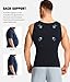 Eleady Gynecomastia Compression Shirt Men Slim Fit Undershirt Vest Black