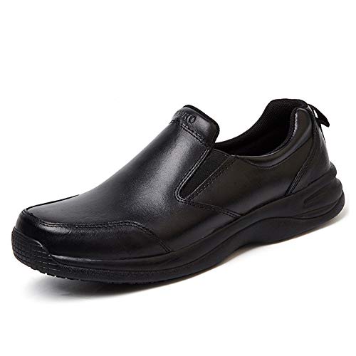 Zapato Cocina Antideslizante Hombre Cuero Comodos Calzado de Seguridad Trabajo Mocasín Zapatos de Hosteleria Cover