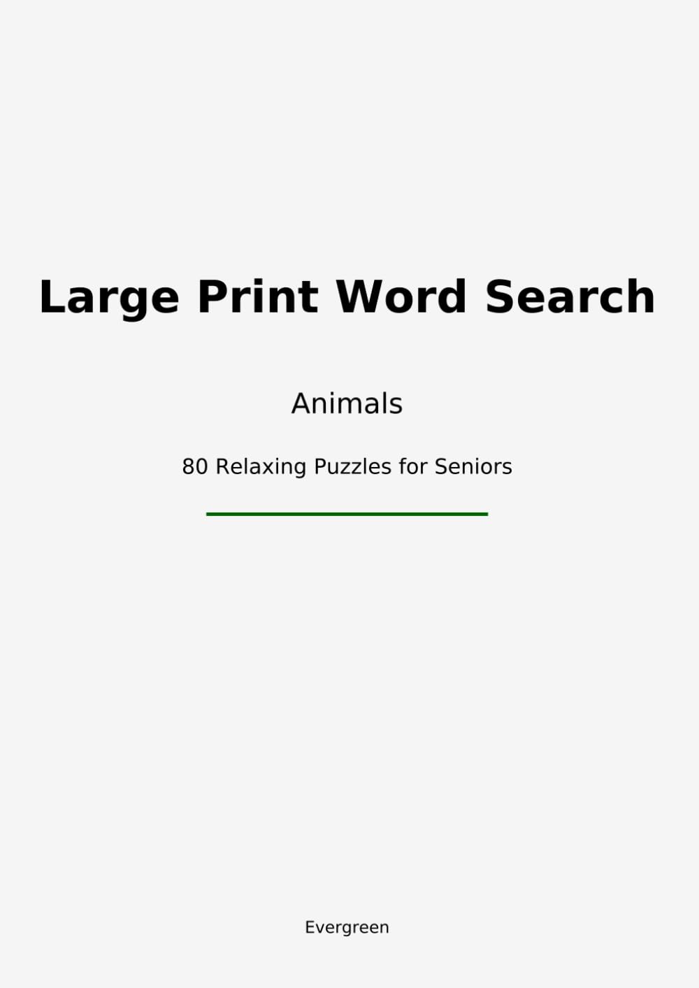 Large Print Word Search: 80 Relaxing puzzles for seniors