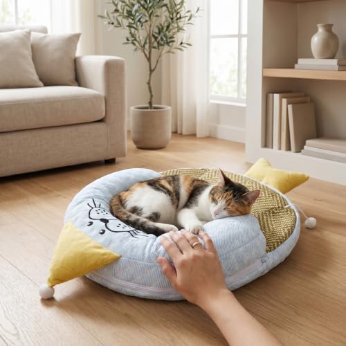 Almohadilla para dormir para perros con almohada y fondo antideslizante para verano 5