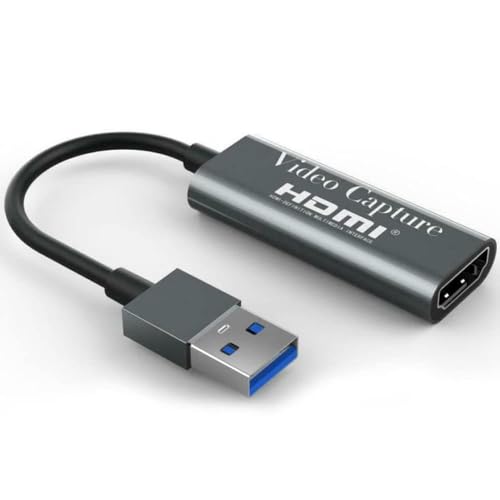 Coverzone 4k Usb 3.0 Video Capture Görüntü Yakalama Adaptörü Usb 4K 1080P Akış Öğretim Video Konferans veya Canlı Yayın için Oyun Yakalama Kartı (HDMI aktarma için Kullanılmaz)