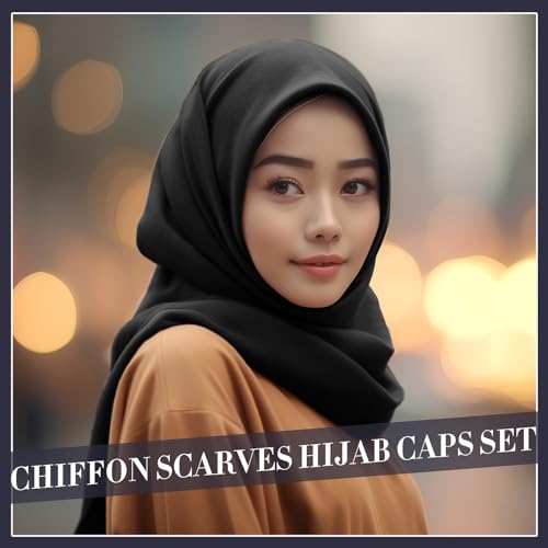 Save 13% on 2 Pcs Women Chiffon Hijab with Tie Back Under Cap