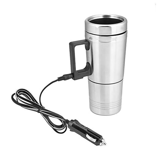 Haofy Taza de la Calefacción del Coche Eléctrico Taza del Termo del Coche Taza de Viaje del Acero Inoxidable 200ml 12V