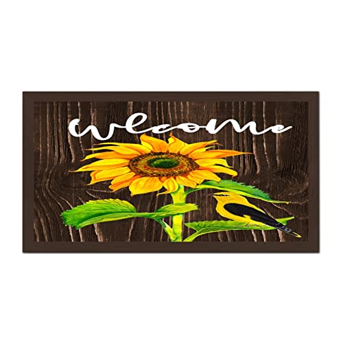 Panneau en bois Welcome pour decoration murale de salle de bain nature