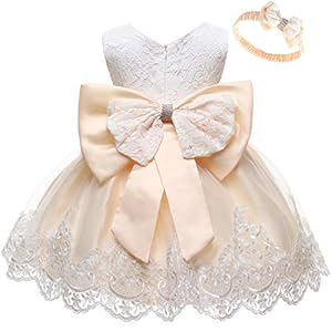 LZH baby meisjes kanten jurk strik bloem jurken bruiloft optocht doopsel doop tutu jurk