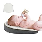 NCOIIBF Almohada de Lactancia, 34 * 32 cm Almohada Antireflujo para Bebé, Cojin Antirreflujo Ultra...