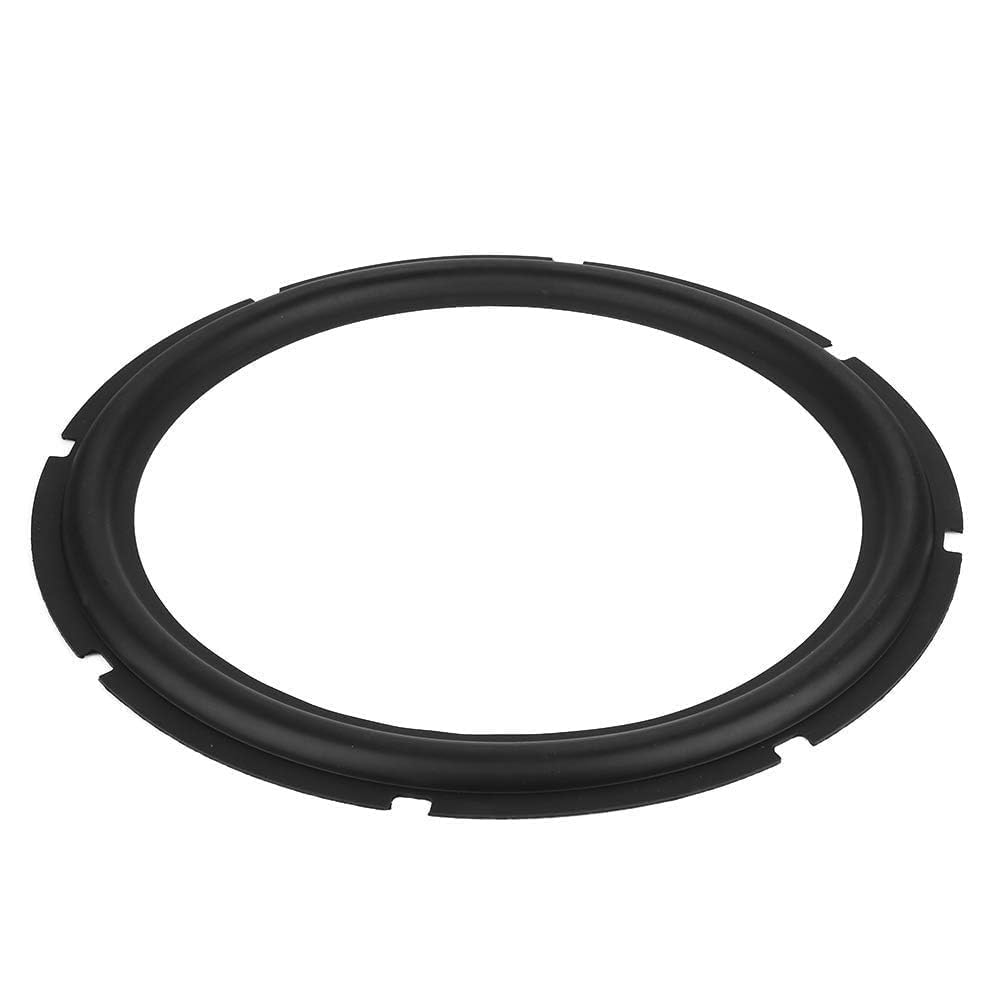 12 Pollici di Gomma Perforata Altoparlante Bordo Schiuma Subwoofer Surround Parti di Ricambio per la Riparazione 'altoparlante o Fai da Te (Nero)