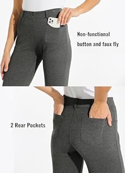WILLIT Dames yogabroek stretchbroek rechte pijp werkbroek elegante