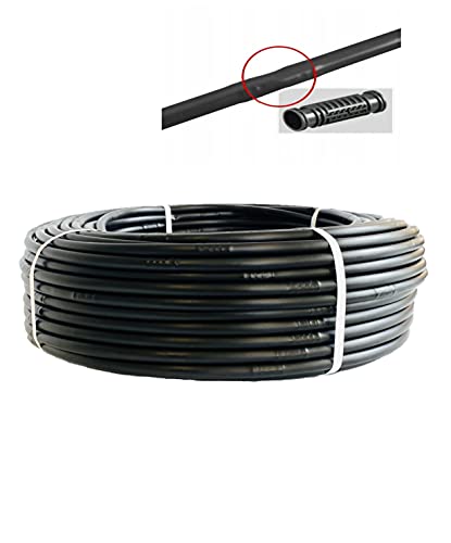 UZMAN Manguera de goteo de 100 metros, tubo de goteo, 16 mm, distancia de goteo, 33 cm, riego de jardín, manguera de riego
