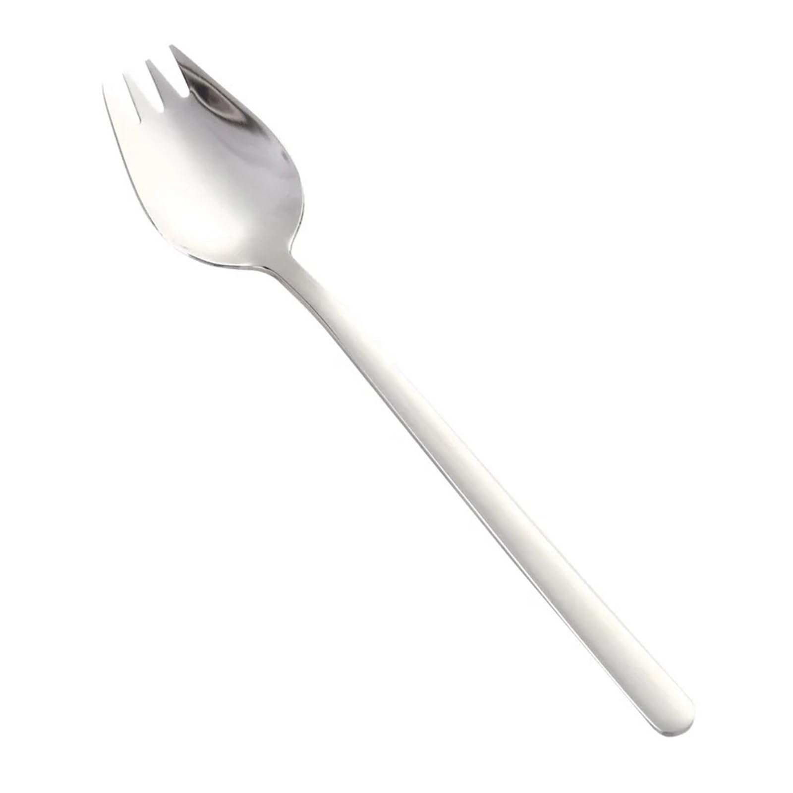 Tenedor de Acero Inoxidable for Frutas, Cuchara, Mango Largo, for Helado, Ensalada, Postre, vajilla, práctico Tenedor Occidental multifunción Plateado(25PCS)