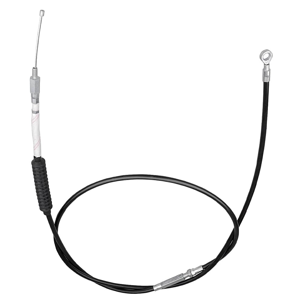 MASO 1 câble d'embrayage 1,9 m compatible avec Harley, Forty Eight, Iron 883, Seventy Two, 1200 48 XL1200X, noir + argent