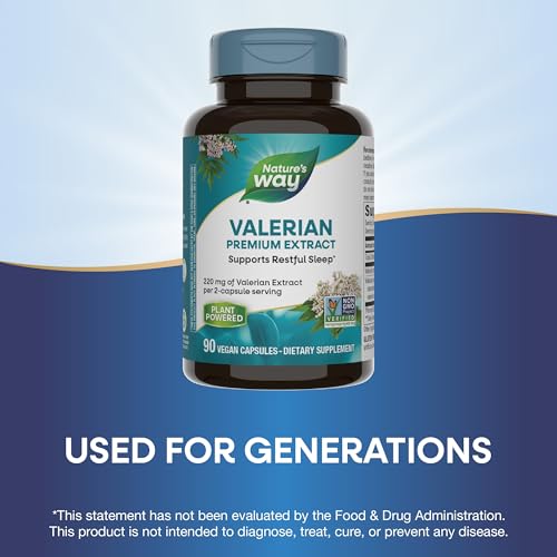 Nature'S Way 63400 Valerian Premium Extract - 220 Mg Of Valerian Extract Per 2-Capsule Serving - Supports Restful Sleep* - Non-Gmo Project Verified - Herbal Supplements thumb #4