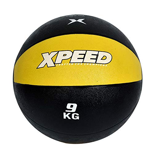 XPEED Sports Fitness Soft Plyo Box Functional Crossfit Nylon Coated Wall Ball Abs Maker Rubber Medicine Ball Gym Workout Upper Body Kettlebell Weighted Hand Dumbbell (Rubber Medicine Ball, 9KG) (B08R3Y8L6Z) Amazon Price History, Amazon Price Tracker