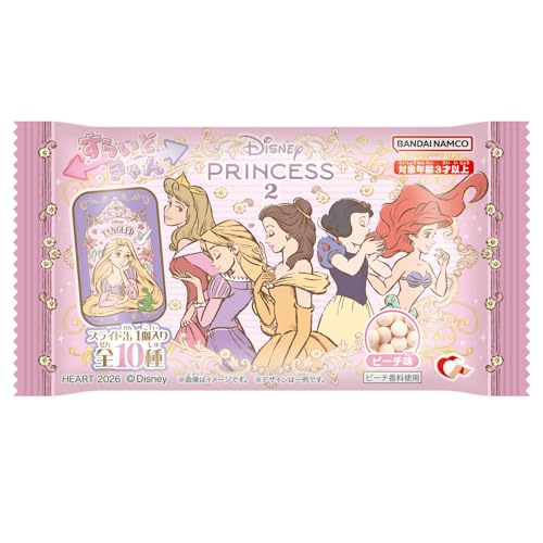 ハート(Heart) すらいどきゃん／ディズニープリンセス２ ピーチ味 清涼菓子/食玩 [BOX販売/10個セット]