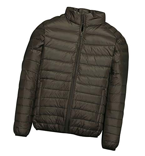 Plumas Ligero Hombre Plumiferos Hombre Con Capucha Chaquetas De Plumas Ligeras Abrigo Chaqueta Plumas Cazadora Ligera Chaquetas De Plumon Plumifero Abrigos Caballero Chaquetones Invierno Verde 3XL