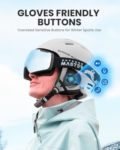 OutdoorMaster Update Ski Helmet Headphones, True Wireless Bluetooth with Charging Case, Drop-in Headphones HD Speaker Chip Compatible with Audio Ready Snowboard Helmets-Pure Black - Thumbnail 6