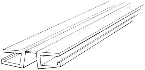 Craftics Clear PVC Living Hinge with Bottom Groove, Fits 1/4" Material - Pick: Length - Pick: Length (1-1/4" x 3ft - Pack of 2)