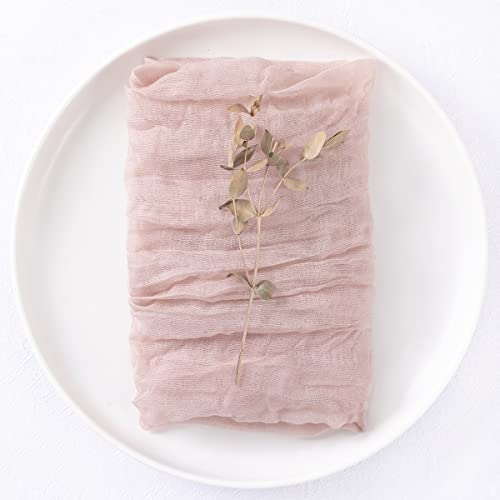 Servilletas de gasa de algodón rosa pálido DeZerlor pack de 20 para eventos 6