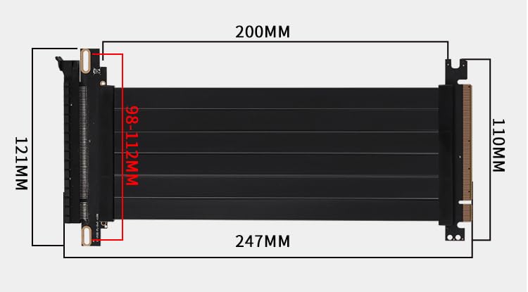 Cable PCIe 3.0 X16 de 100 cm blanco con adaptador de 180 grados para GPU 4