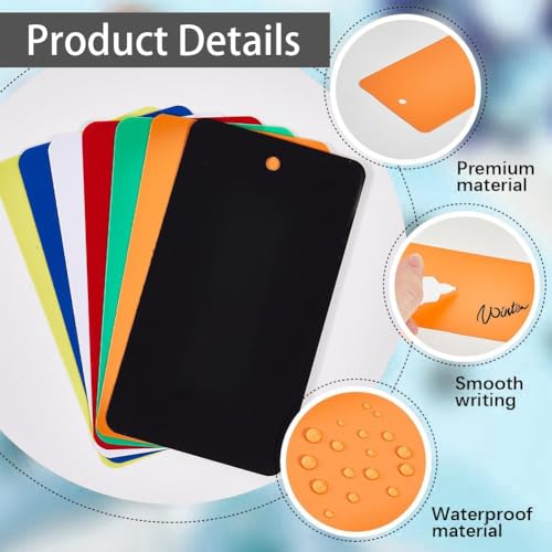 TOP-VIGOR 100 Stück Kunststoff-Versandanhänger, 50 x 90 x 0,25 mm, wasserdichte Hängeetiketten, blanko, Etikettierschilder mit Öse für Produktidentifikation, Ventilmarkierung, Außenmarkierung, weiß,