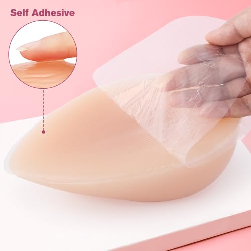 IVITA One Pair Self Adhesive Silicone Breast Forms for Mastectomy Crossdresser Prosthesis Transgender Cosplay3