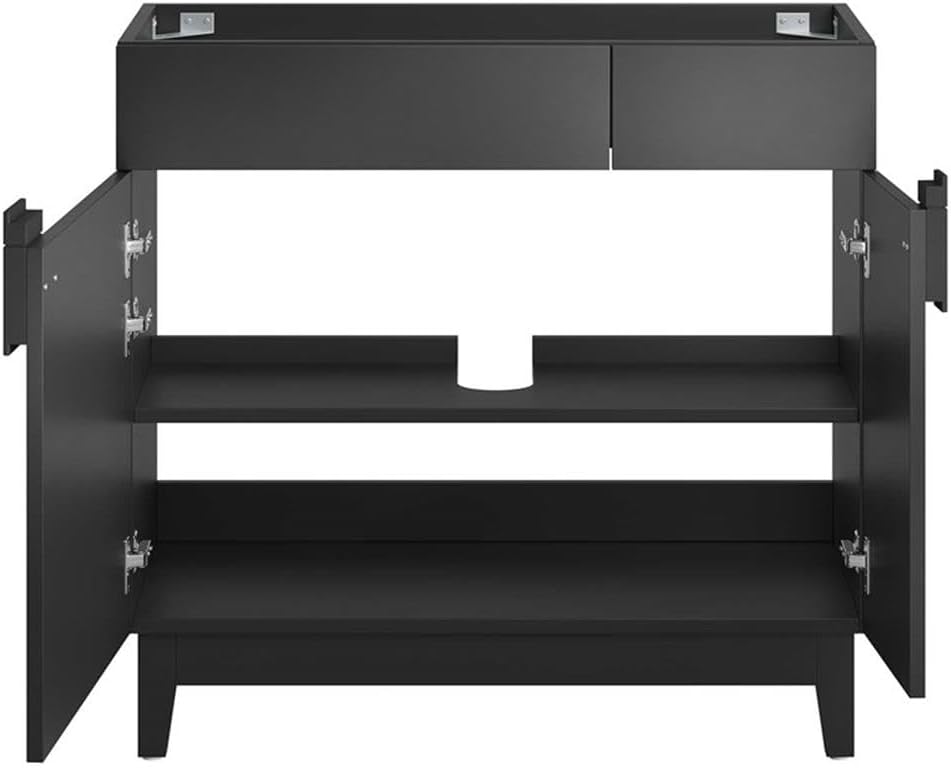 Miles Black 36" Modern Bathroom Vanity Cabinet