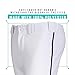 Team Express Women's Piped Fastpitch Pant, Ladies Softball Pants with Double Knee and Elastic Bottoms, Low Rise Pants for Softball, 100% Polyester, YKK Zipper, White/Navy, Double XL
