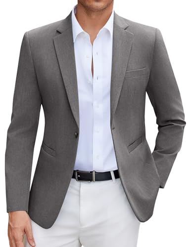 Image of COOFANDY Mens Casual Blazer Slim Fit Suit Jacket One Button Sport Coats | Lightweight Blazer,Real Welt Pocket,Business Casual Wear,Wedding,Prom,Date,Party