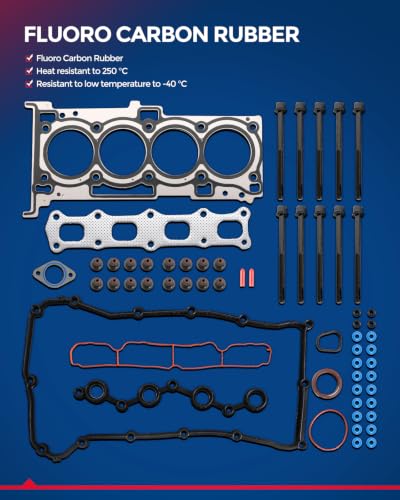 Image of KAX HS26332PT Head Gasket Set & Bolts Fit for Dodge Avenger 2008-2014, Jeep Patriot Compass 2007-2017, Journey 2009-2020, for Chrys-ler 200 2011-2014, Sebring 2007-2010, Caliber 2007-2011, 2.4L Engine