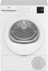 Beko Sèche-linge BMTR38W 8 kg, avec pompe à chaleur, libre installation, affichage numérique, classe énergétique D
