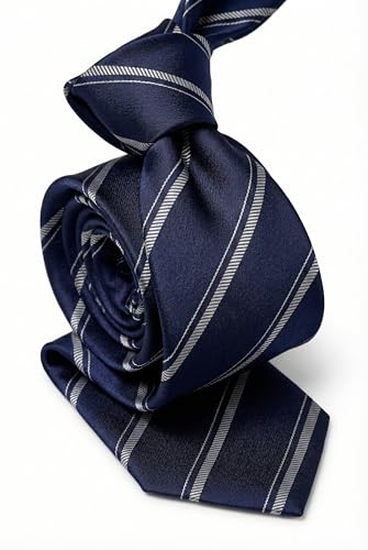 Image of Micro Fiber Stripped Neck Ties For Mens Boys Tie Length & Width - 58 Inch & 3 Inch