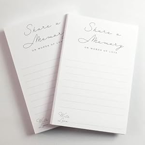 Share a Memory Cards Minimalist Well Wishes Card 4 x 6 Set of 50 for Celebration of Life Weddings Anniversaries Memorials Funerals Birthdays Graduation Retirement Going Away