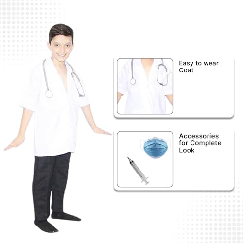 Image of Kaku Fancy Dresses Our Helper Costume for Boys & Girls | Social Helper Doctor, Nurse, Fireman, Postman, Teacher, Farmer Dress For Kids
