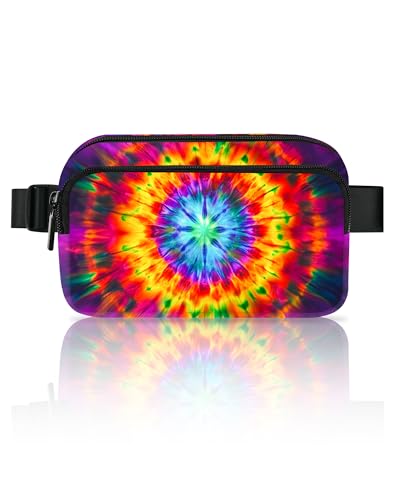 Image of Tie Dye Fanny Pack for Women Belt Bag Fashion Everywhere Waist Pouch Lightweight Crossbody Bags with Adjustable Strap