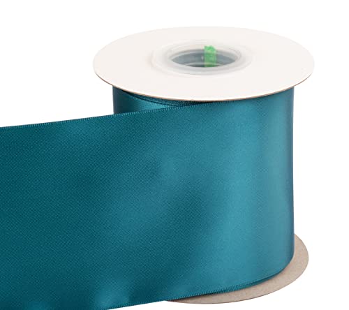 Double Faced Satin Ribbon, 100mm X 22M, Solid Polyester Craft Ribbon, Perfect for Gift Wrapping Crafts - Image 2