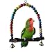 Yosoo Multicolor 14cm x 14.3cm en Bois Oiseau se Balance Budgie Toys Oiseau se Balance pour Les perruches Cadeau de Noël pour Les Oiseaux