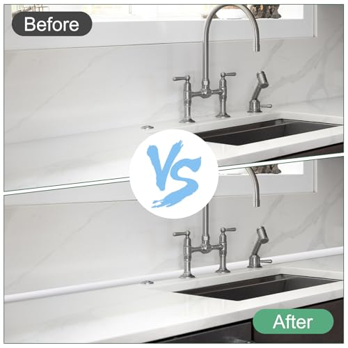Moldura flexible de goma autoadhesiva M METERXITY blanca para perfil de pared 6