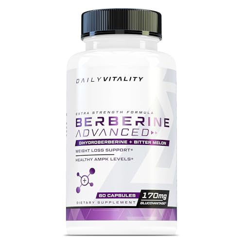 Berberine Advanced - Dihydroberberine 170mg 5x more effective than regular berberine including Bitter Melon - Ceylon Cinnamon and 200mcg Chromium Picolinate - 60 Servings