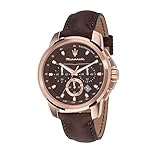 maserati cars 2018 Originalverpackung Maserati Maserati Herrenuhr, Kollektion Successo, Quarzuhrwerk, Stoppuhr, aus Edelstahl und Leder - R8871621004