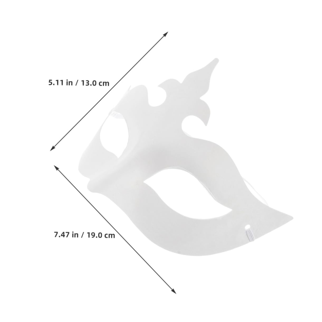 KOMBIUDA 5pcs White Paper Masquerade Masks Blank Face Masks for Carnival Costume Parties and Birthday Celebrations for Personalization and Creative Decoration
