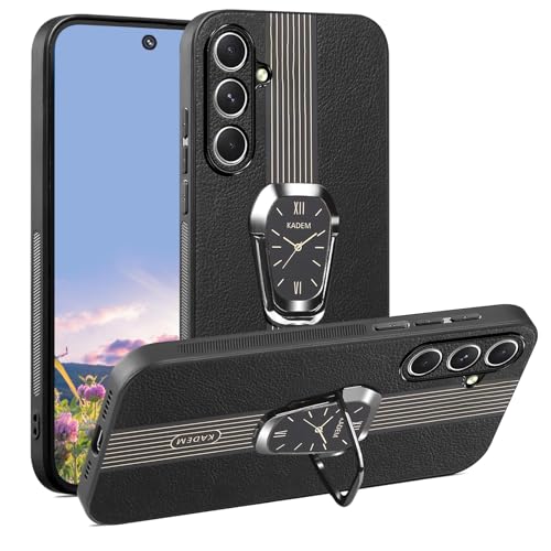 Coque Samsung A54 5G cuir noir idéale pour visionnage vidéo mains libres