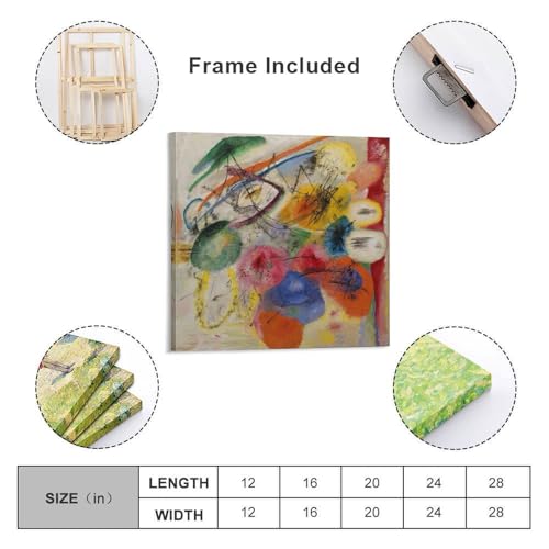 Peinture sur toile Kandinsky Black Lines I pour habiller un mur vide moderne 50x50 - 2