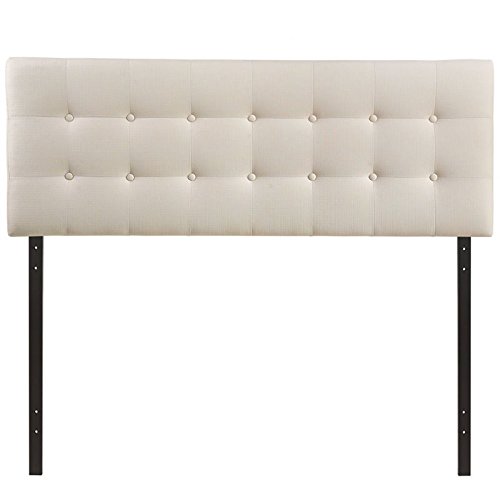 Hawthorne Collections Upholstered King Panel Headboard In Ivory #TOP1