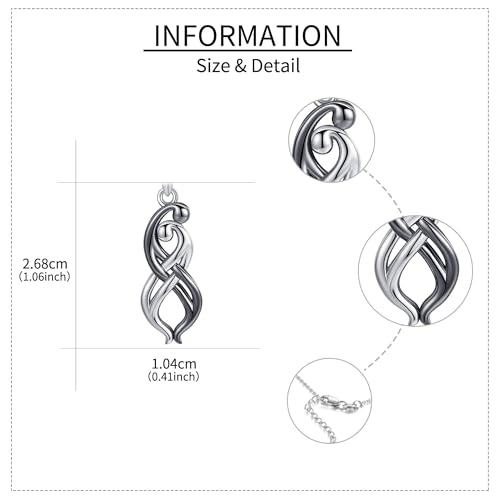 YAFEINI Hug Couple Necklace 925 Sterling Silver Hug Pendant Necklace Anniversary Jewelry for Women Wife Lover4