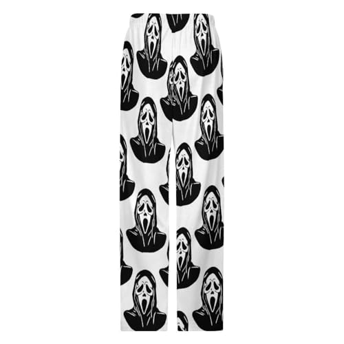 Black Mask Scream Pajama Bottoms Man Casual Pajama Soft Pajamas Home Bottom Wide Leg Pants With Pockets Bottom4