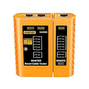 ORTUH Netwerktester, ethernettester, ethernettester, netwerk- en kabeltester, kabeltester, draadtester voor RJ45 RJ11…